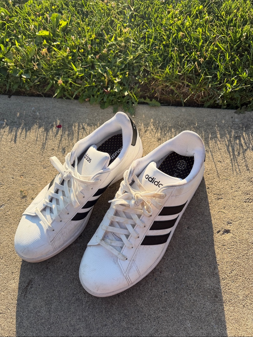 Adidas White and Black Low-Top Sneakers